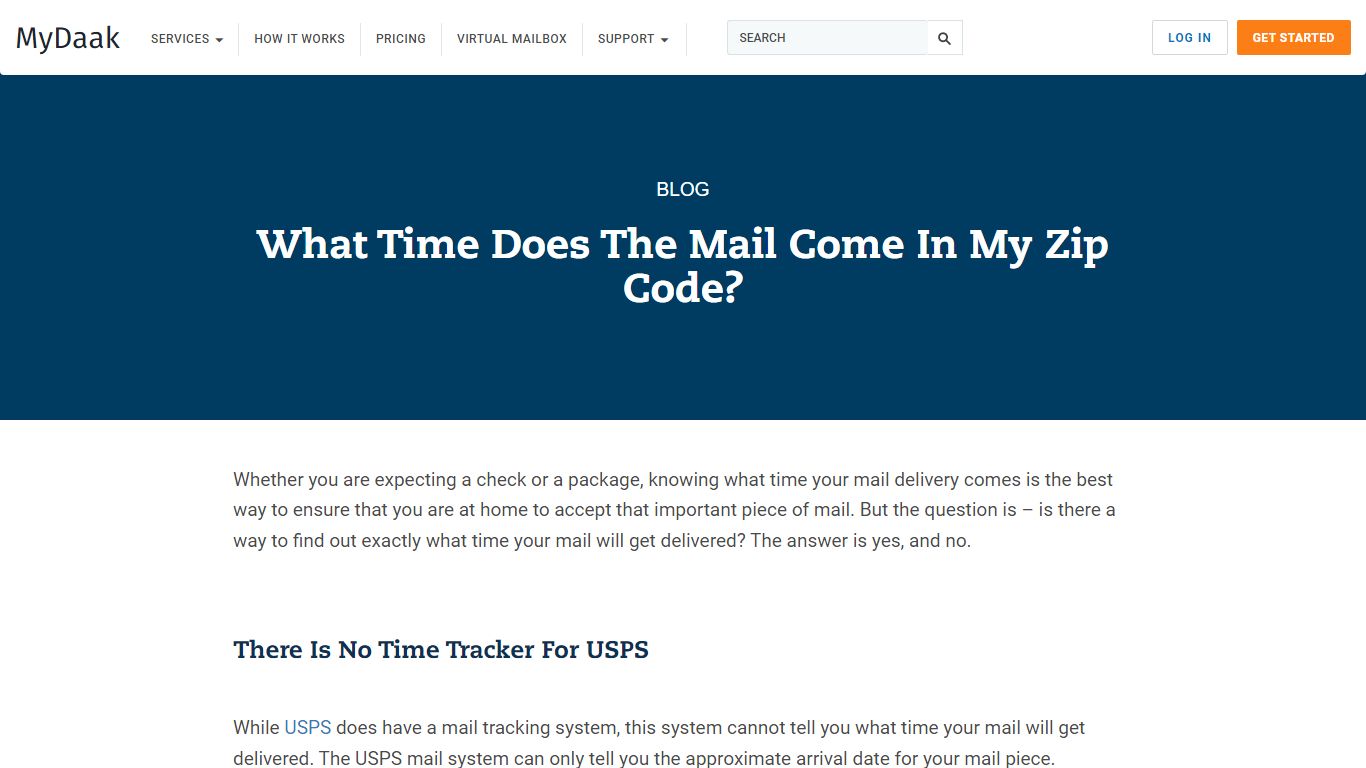 What Time Does The Mail Come In My Zip Code? | MyDaak